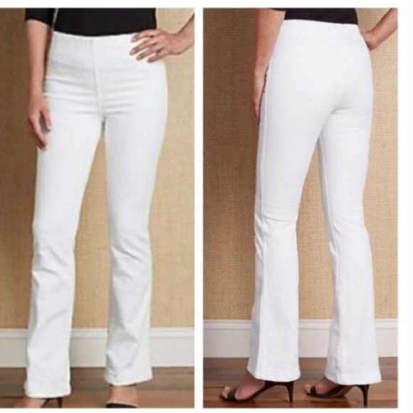 Soft Surroundings Triple S Bootcut Jeans White - Picture 1 of 7